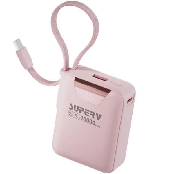 Superv Power15 10000mAh 22.5W便攜式移動電源【香港行貨】⚡CCC 二維碼版⚡粉紅色